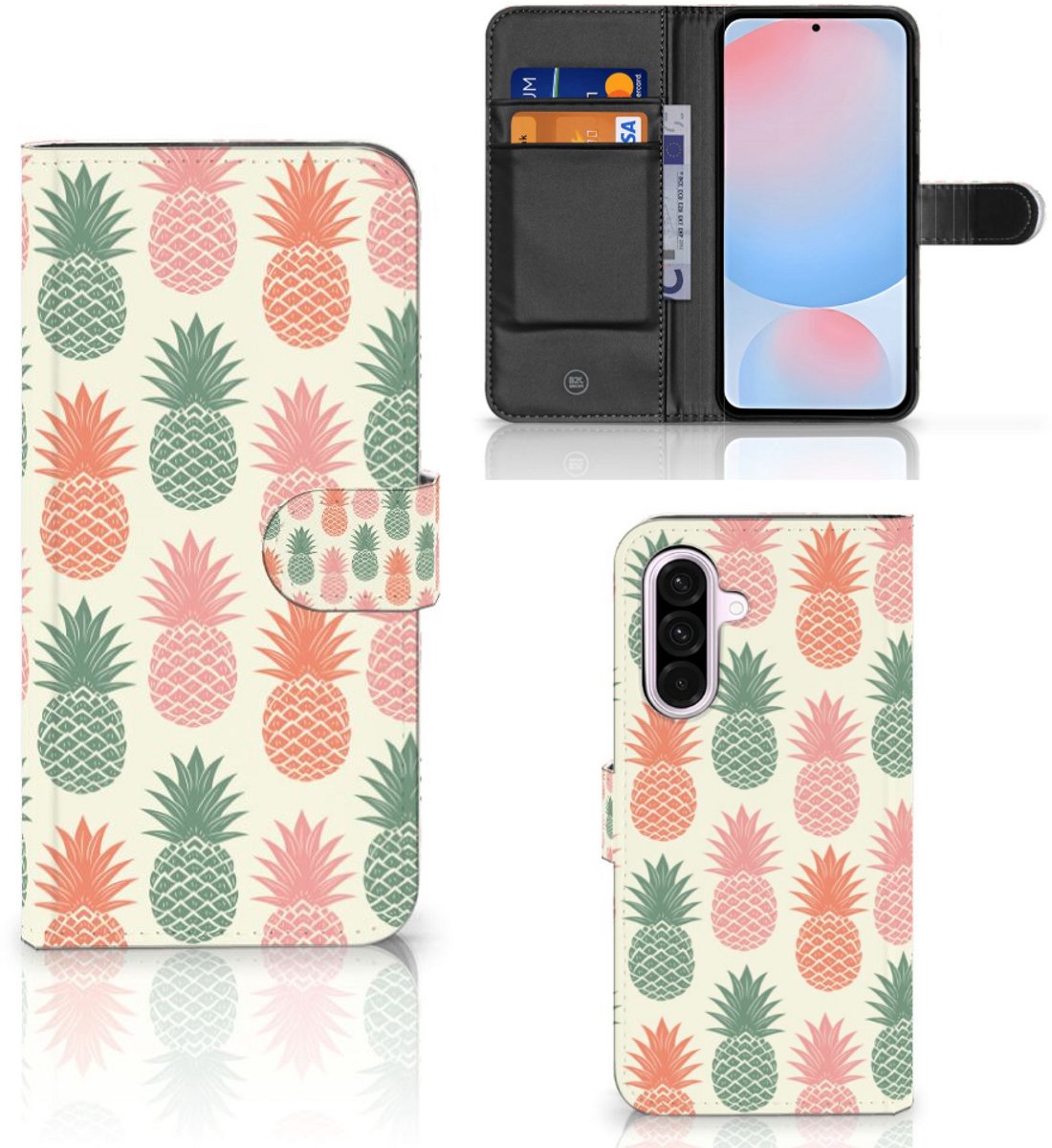 Samsung Galaxy A56 Book Cover Ananas