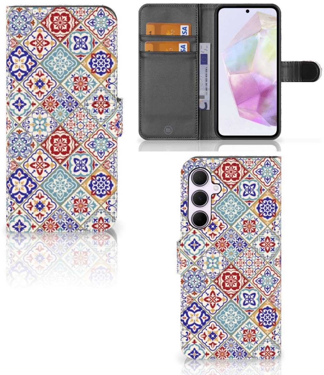 Samsung Galaxy A35 Bookcase Tiles Color