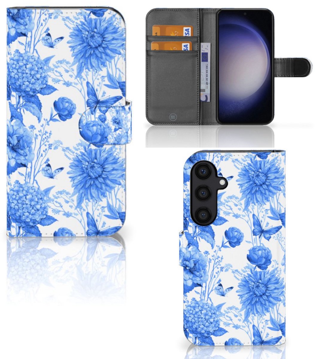 Hoesje voor Samsung Galaxy S24 Flowers Blue