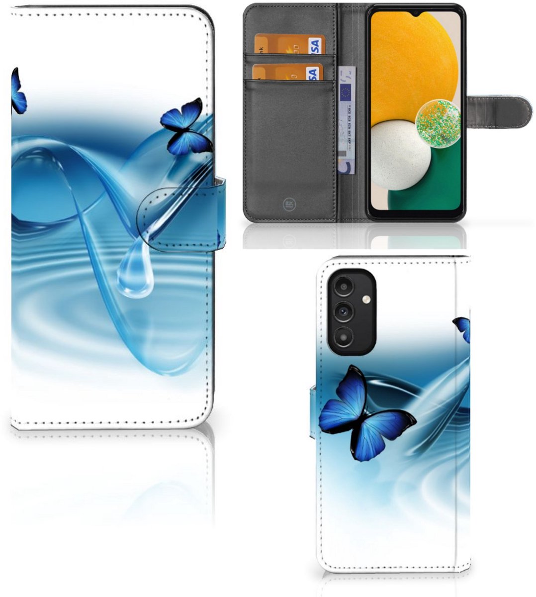 Samsung Galaxy A14 4G Telefoonhoesje met Pasjes Vlinders