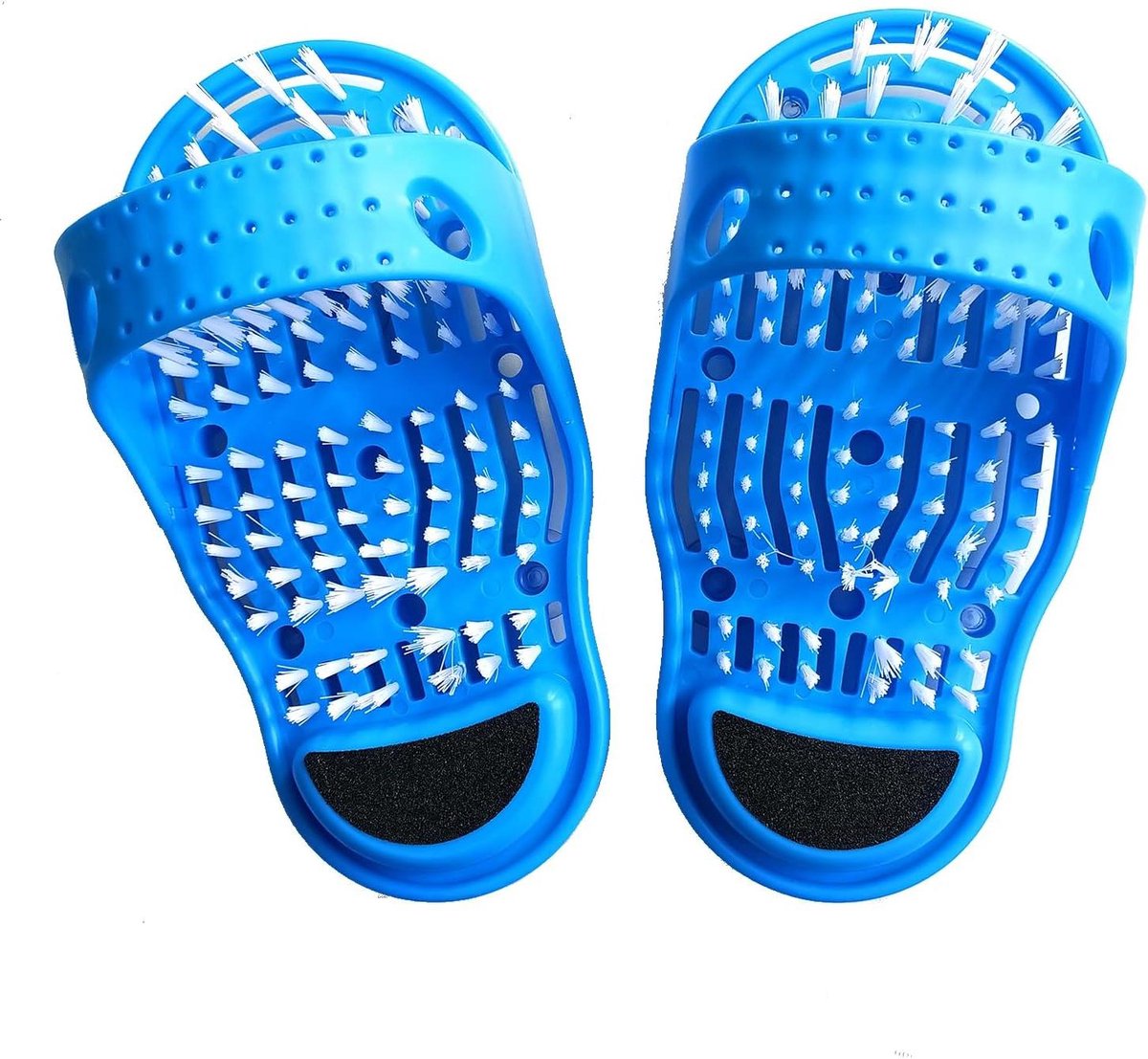 Voetscrubber Slippers - Voetborstel Massager - Voeten Reinigen - 360 Graden Reiniging - 28 x 14 x 11.5 cm - Blauw