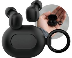 SBG Compacte Draadloze Oordopjes | Headset | met Microfoon | Touch Control Bediening | Bluetooth 5.4 | Lichtgewicht & Compact | met Oplaadcase | Sporten, Reizen & Werken | S / M / L Eartips | Zwart