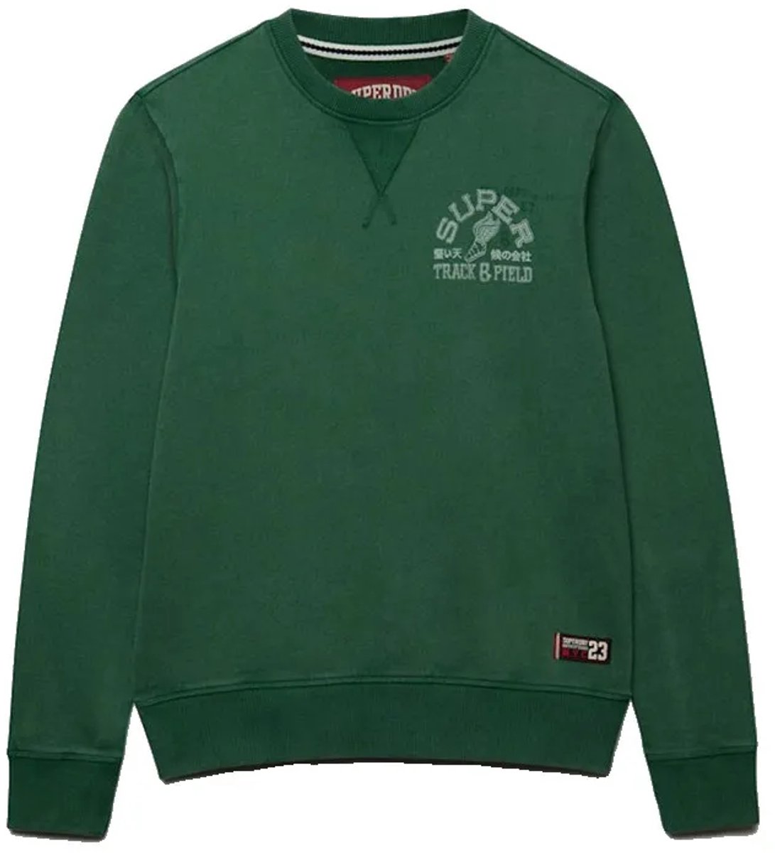 Superdry Vintage Prep Relaxed Crew Sweatshirt L Man Groen