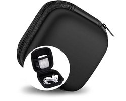 Universeel Hoesje voor Oordopjes | Tasje | Pouch | Reistas | Etui | Past in broekzak | Geschikt voor AirPods, Buds, draadloze en bedrade oortjes | Kabel Hoesje | Zwart