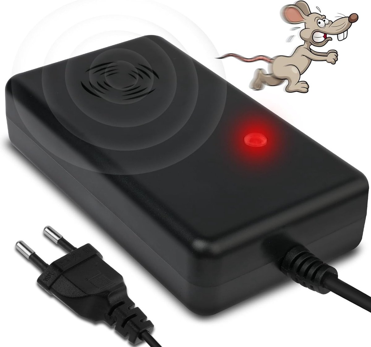 Effectieve Dierenafschrikker Set van 2, Ultrasone Afschrikmiddelen voor Huiskatten en Mink, Bescherming voor Huis, Zolder, Schuur en Garage met 230V Stekker