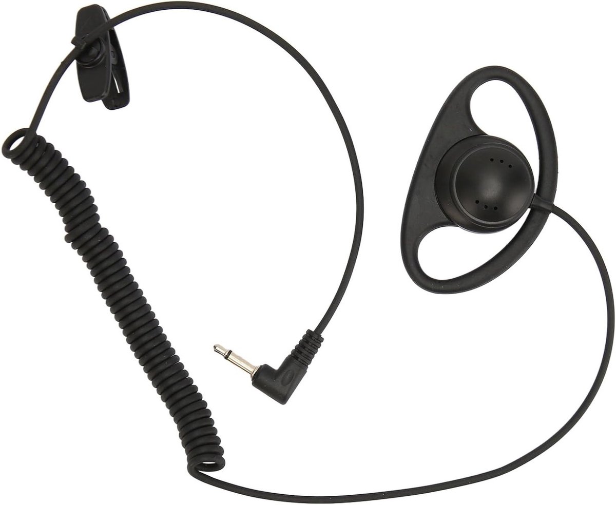 D-vormige enkele oortelefoon met 3.5mm aansluiting, ideaal voor mobiel, MP3 en MP4 gebruik, comfortabele earbuds voor luisteren