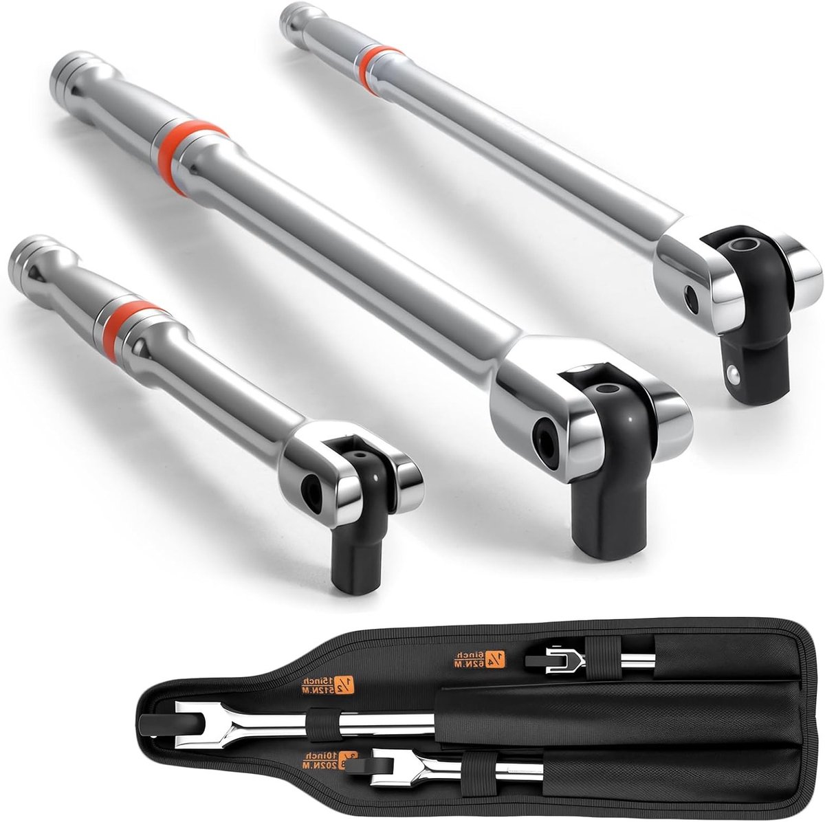 3-delige Scharnierhandgreep voor 1/2, 1/4 en 3/8 Inch Scharnier, Telescopische Handgreep met Koppel, Duurzame Hulp voor Scharnierwerkzaamheden