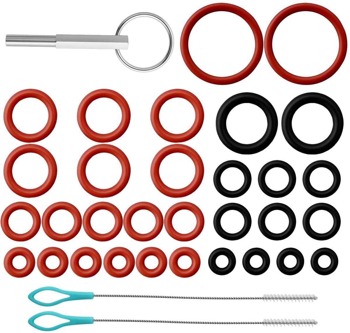 Dailygoods- O-ringen set 30 stuks - Afdichting voor koffiemachine - Afdichtringen - Steunventiel - Eenvoudig te bedienen - Roestvrij staal