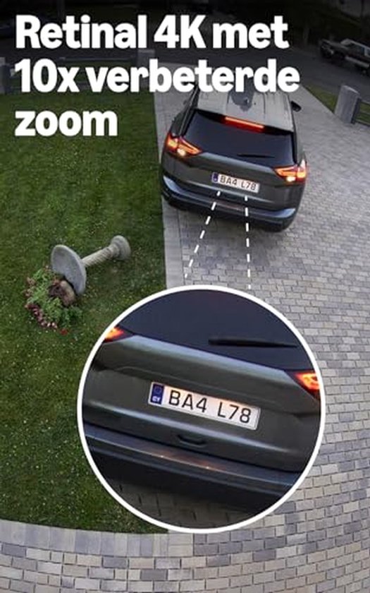Buiten Beveiligingscamera - Nieuwste Generatie Camera - Huis Bewaken - Retinal 4K Beeldkwaliteit - Tot 10x Zoom - Zwart — afbeelding 2