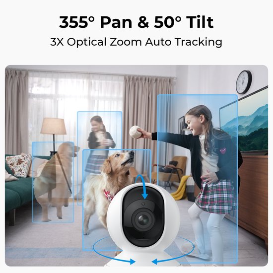 Reolink E-Series-E340 - IP-camera - 4K Resolutie - Nachtzicht - 3D Ruisonderdrukking van Merkloos — afbeelding 4