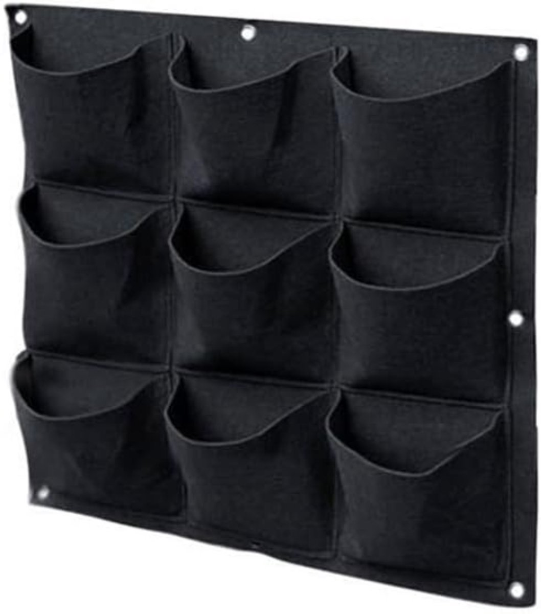 QIN® Verticale Tuin met Watersysteem - Verticale Moestuin - Watersysteem - Zwart - 10cm x 50cm x 50cm