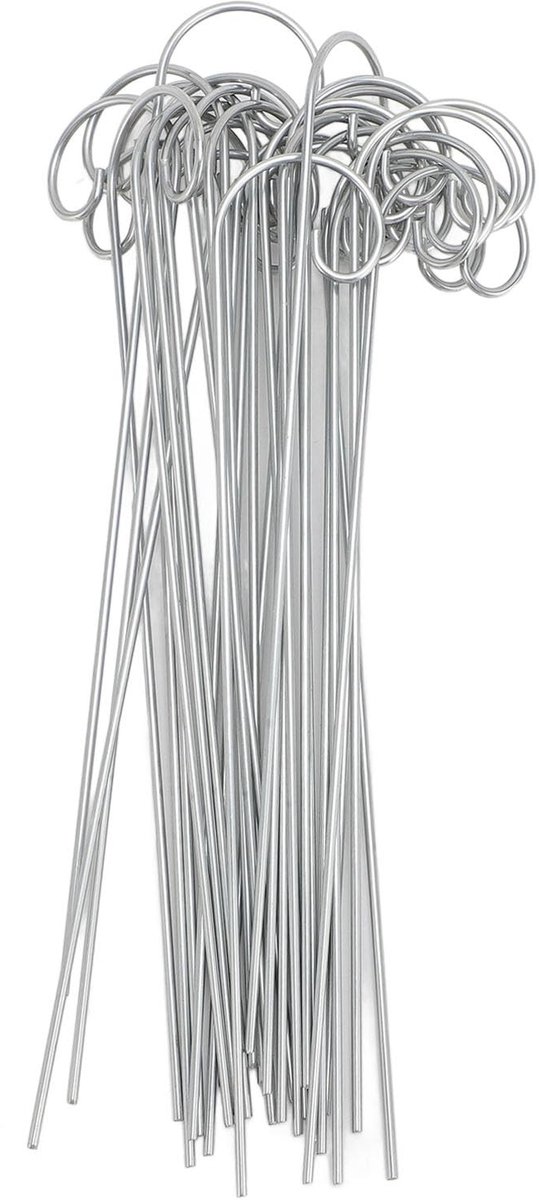 Dailygoods- Plantlabel 30 Stuks - Roestvrij Stalen Haken - Tuinmarkeringen - Weerbestendig - Eenvoudig te Verplaatsen - Afmetingen 200 mm - Tuinmarkers