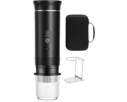 Draagbare Koffiemachine - Reis Koffiezetter - Koffie Zetten Onderweg - 3-in-1 Functionaliteit - 80ml Capaciteit - Zwart