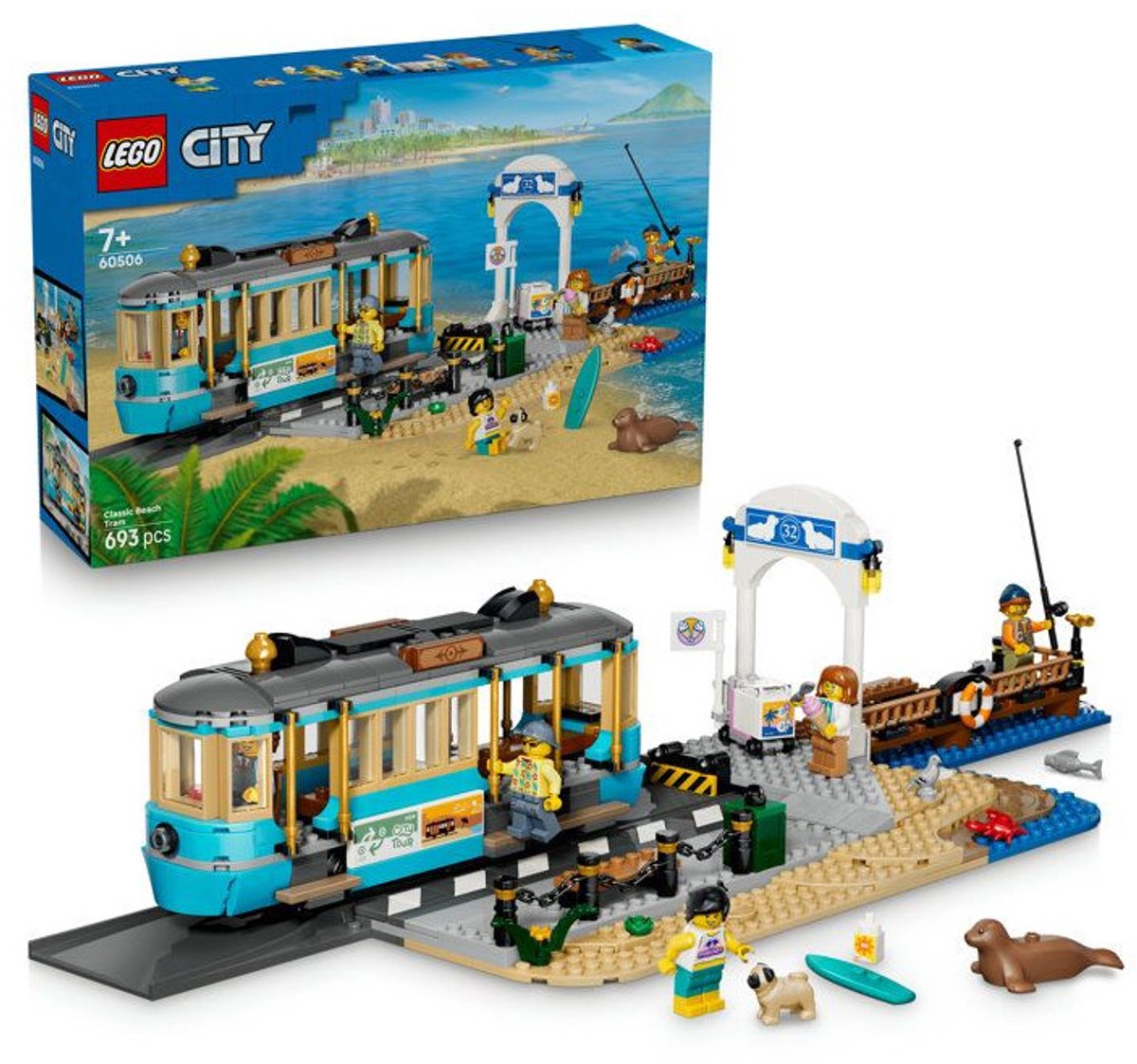 LEGO City Klassieke Strandtram Tram Speelgoed voor Kinderen Vanaf 7 Jaar - 60506 — afbeelding 18