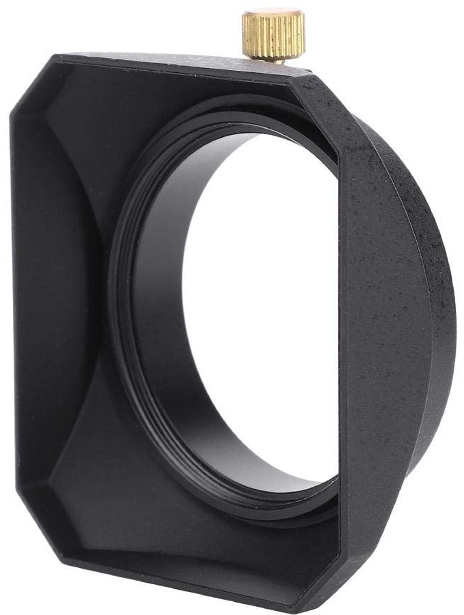 Dailygoods- Zonnekap Slagvast - Rechthoekige Zonnekap - Camera Lens - 49 mm - Beeldkwaliteit Verbeterend - Mechanische Bescherming - Lenskap