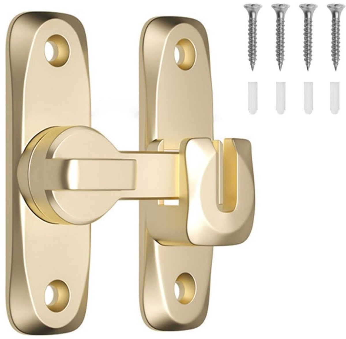 Dailygoods- Schuurdeurgrendel 90/180° - Zinklegering - Corrosiebestendig - Waterdicht - Eenvoudig te installeren - Bevestigingsschroeven inbegrepen - Deurslot