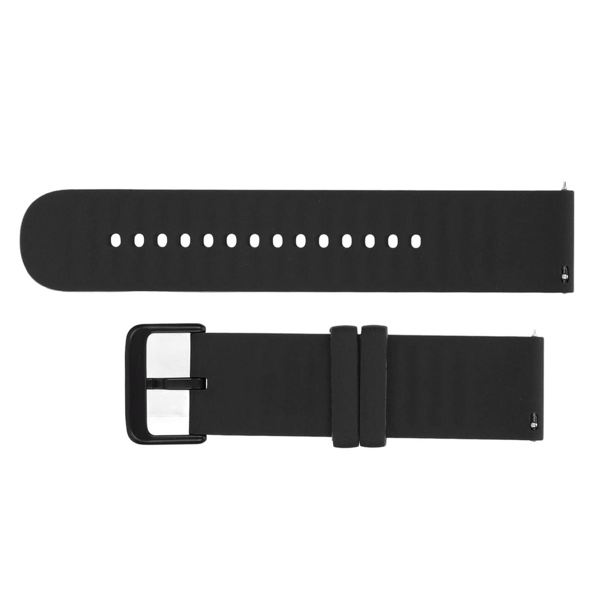 Dailygoods Horlogeband Vervangende band Siliconen Zwart Quick release Compatibel met 20 mm