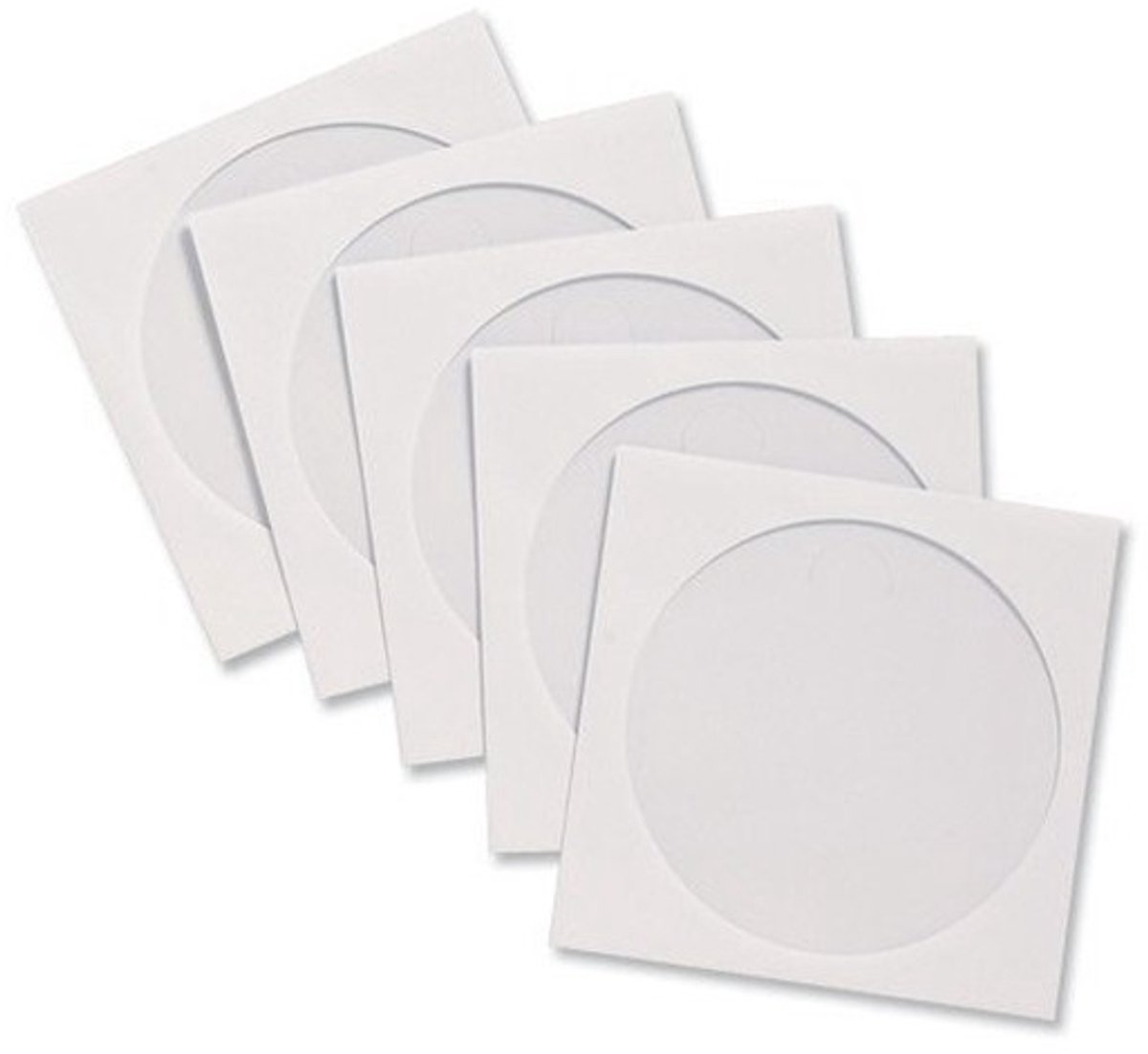 Dailygoods- CD Sleeve Hoogwaardige Papier Hoezen - CD Hoesjes - CD Opbergsysteem - CD Opbergmap - Lichtgewicht - Transparant Venster - Cd Hoes