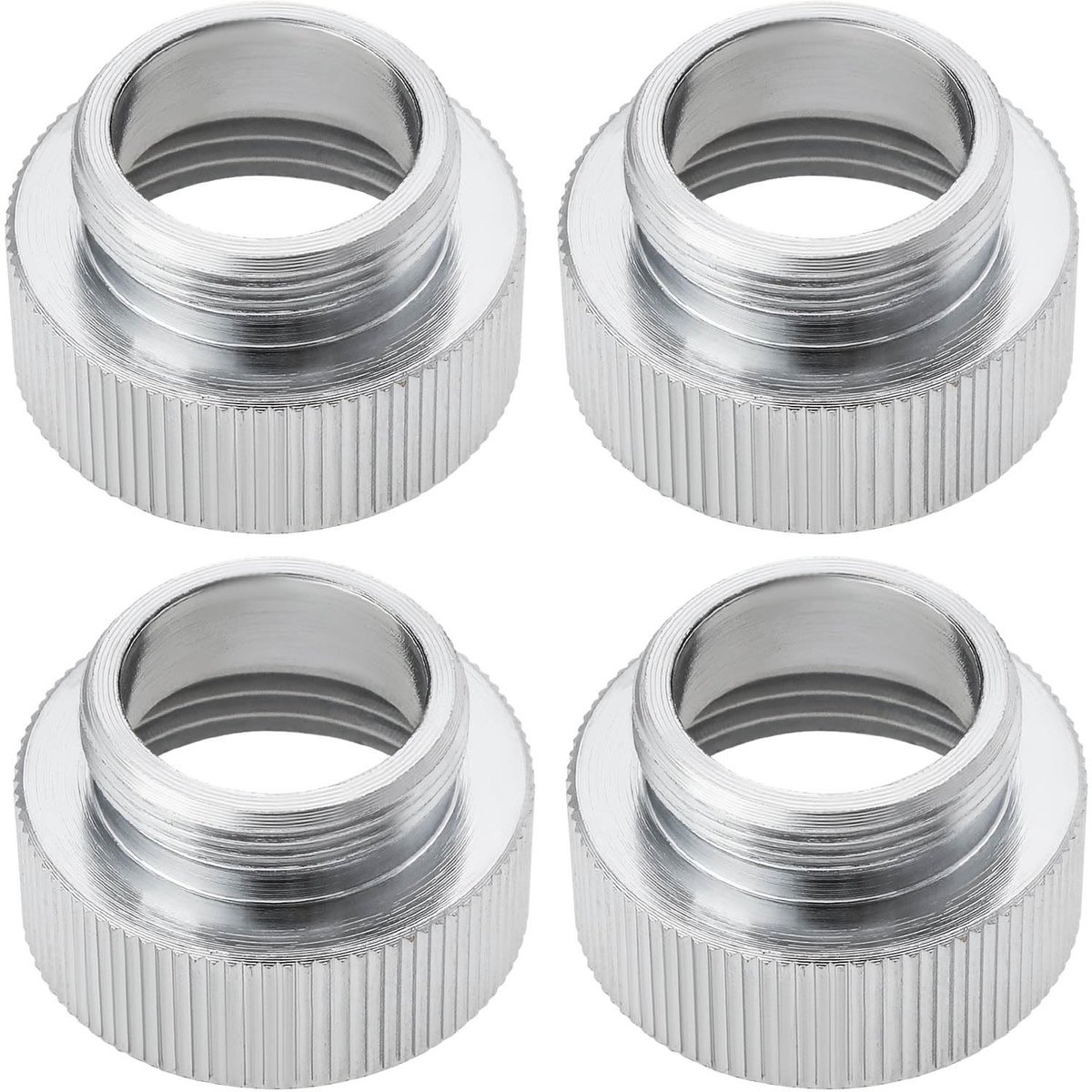 Dailygoods - Messing Kraan Adapter - 4 Stuks - Geschikt voor Vaatwasser - Zilver - Waterzuiveraar Adapter - Maat 3/4'' naar M22 x 1.0