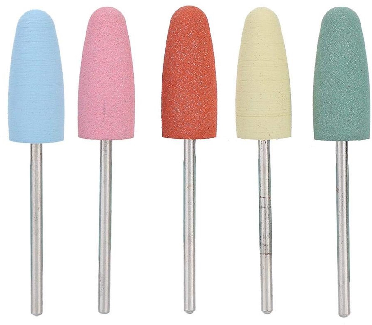 Dailygoods - Nagelboorbeetjes - Rubber Nagel Polijst Accessoire - 5 Stuks - Geschikt voor Manicure en Pedicure - Verwijdert Acrylnagels en Gel Polish