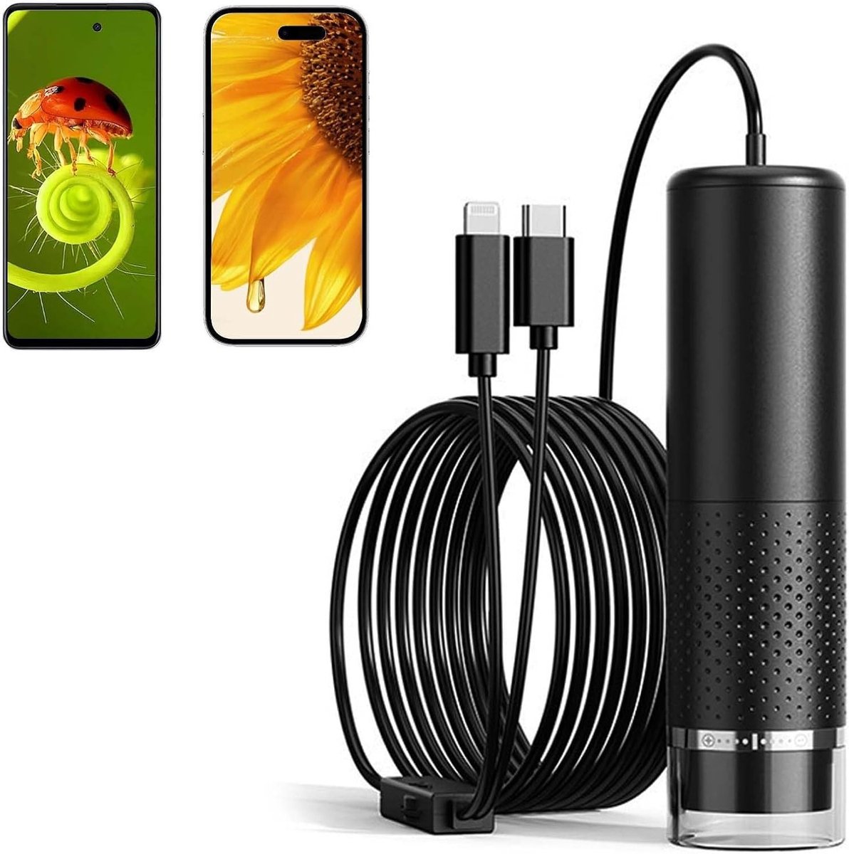 Draagbaar digitaal microscoop met 50x tot 1600x vergroting en 2.0 MP camera, geschikt voor Android en iPhone