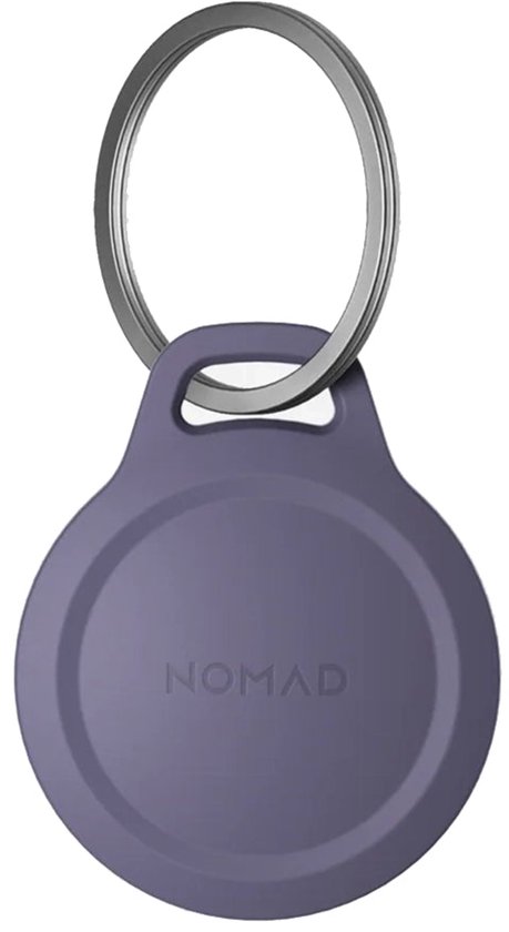 Nomad Rugged Porte-clés AirTag – Protection robuste en polycarbonate et TPU – Porte-clés intégré pour un suivi facile – Résistant à l'eau et à la poussière IP66 - Violet