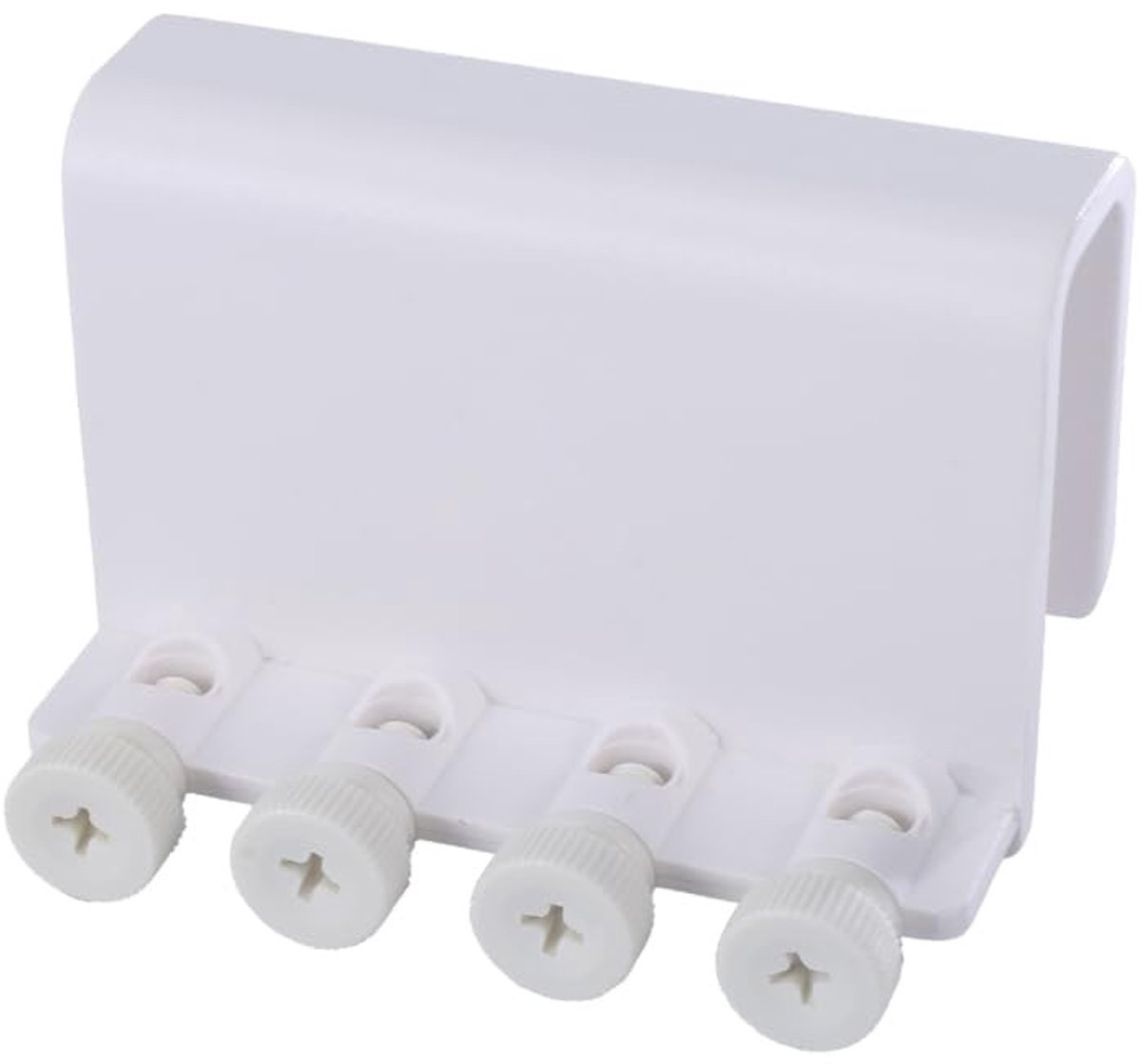 ZEYNOMAX- Buisarmatuurhouder Hoogwaardig ABS - Aquarium Houder - Slanghouder - 4-Weg Beugel - Muurbevestiging - 9cm x 6cm