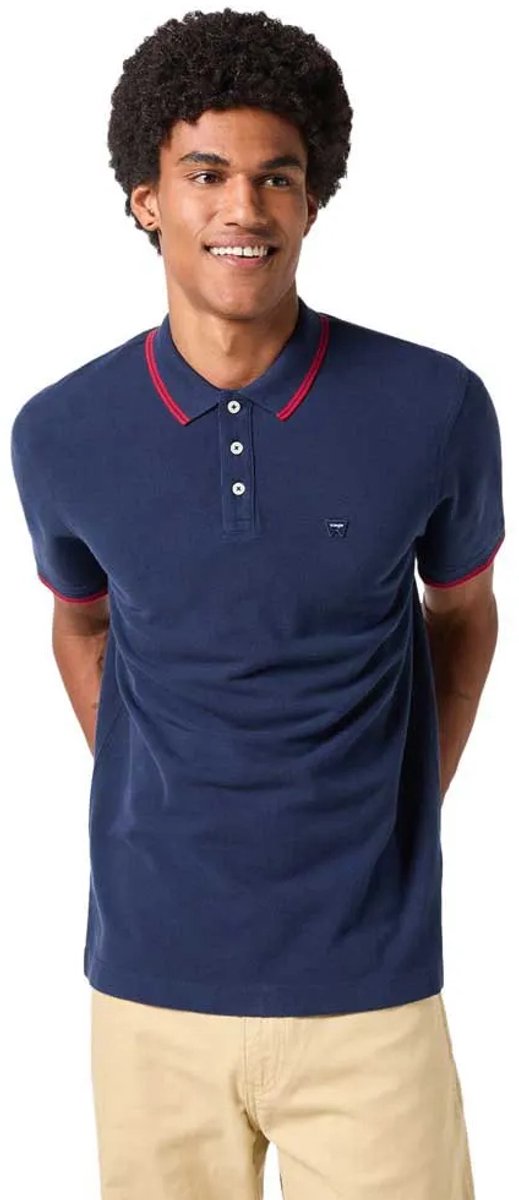 Wrangler 112350403 Korte Mouw Poloshirt 2XL Man Blauw