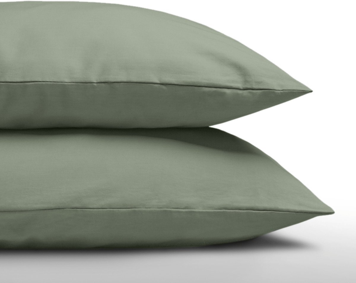 Zelesta Everyday Uni Kussensloop Set van 2 - Pastelgroen 80x80cm
