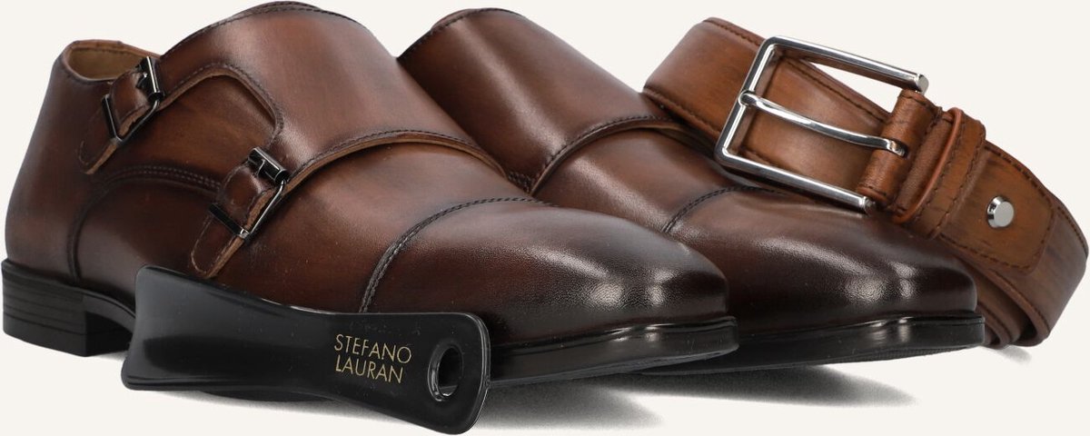 STEFANO LAURAN Stefano Lauran Gesp Nette schoenen - Business Schoenen - Heren - Bruin - Maat 47