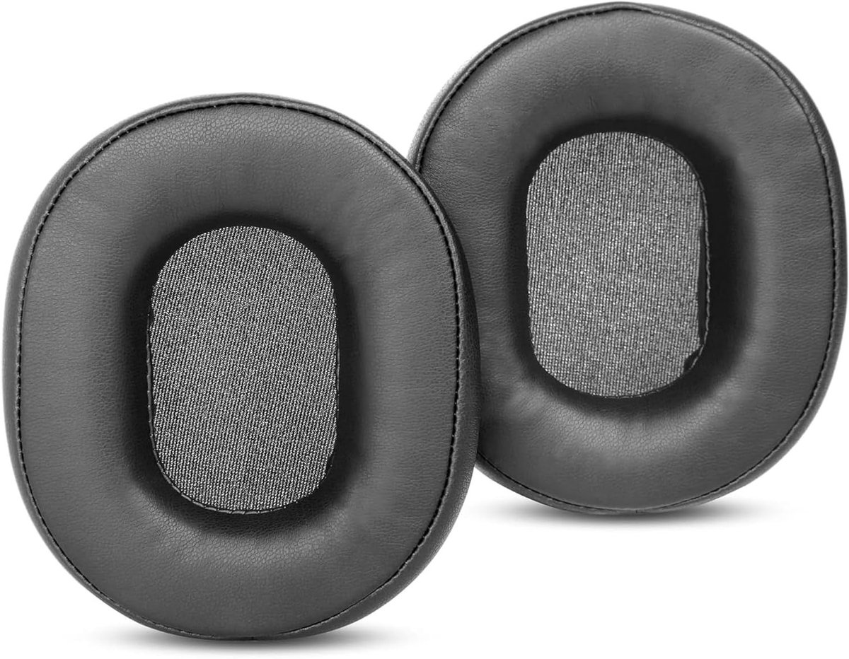 Vervangende Oorkussens voor On-Ear Studio Monitor Hoofdtelefoons met Echte Leren Afwerking, Geschikt voor ATH MSR7, M50x, M40X en Meer