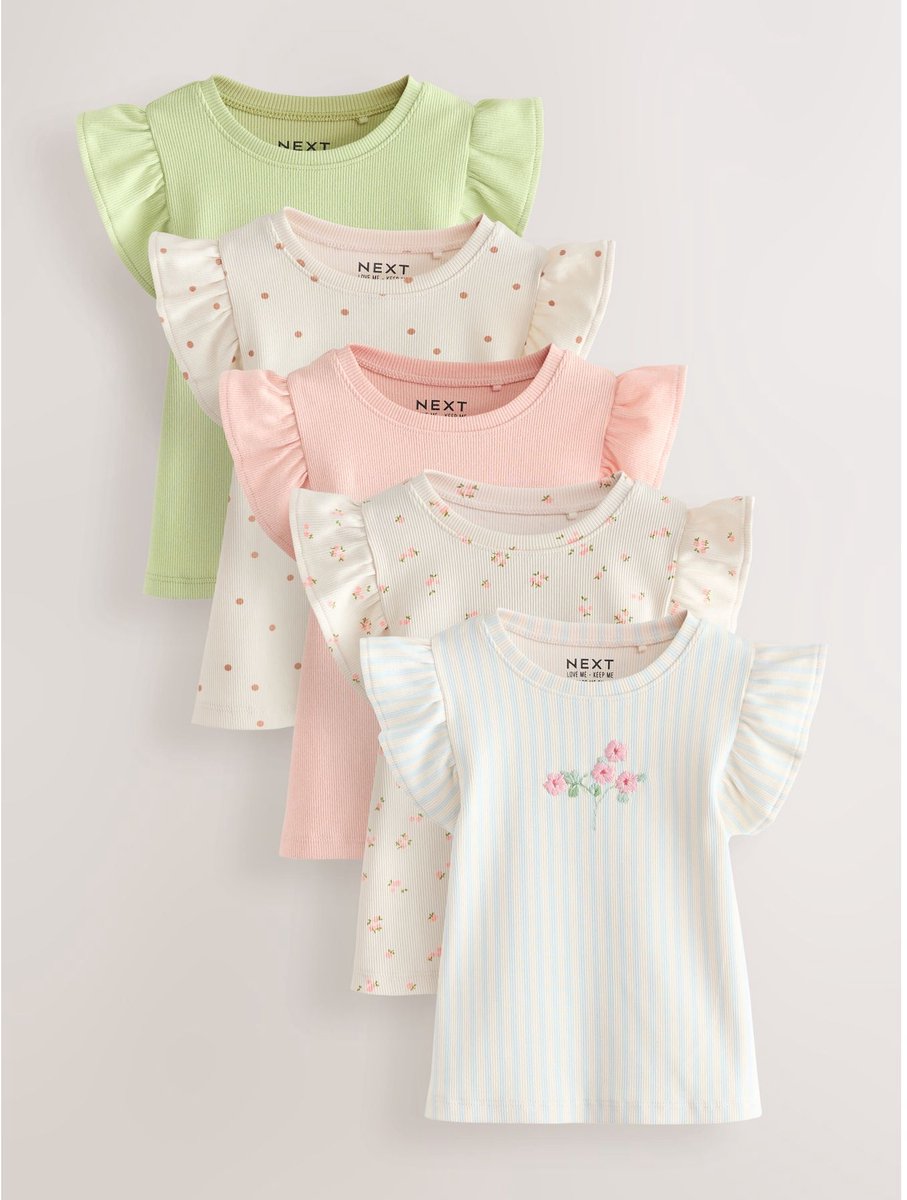 Next - Meisjes - Set van 5 hemdjes - Roze