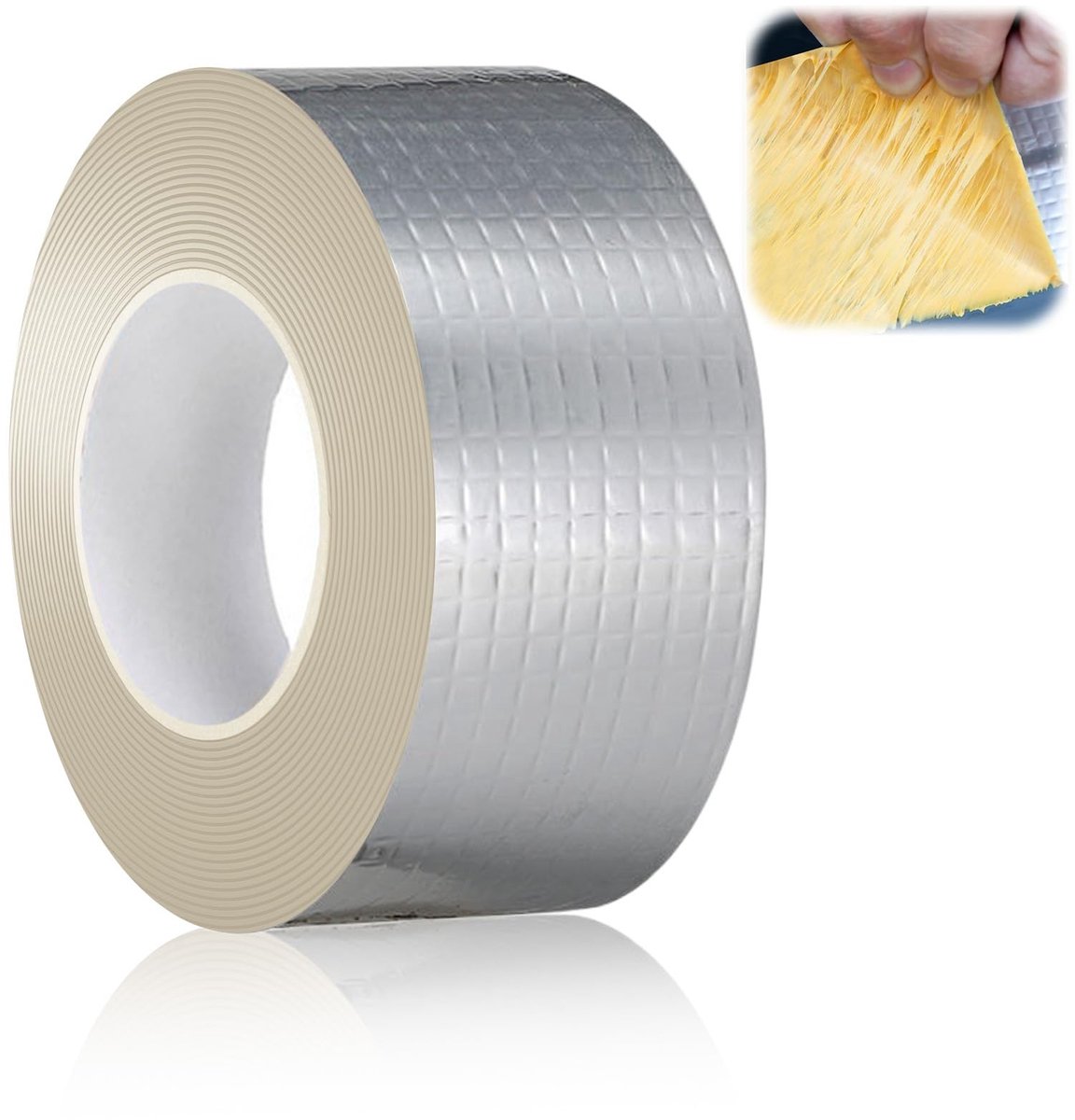 Elzusha - Butyl Tape Waterproof - Sterke Zelfklevende Reparatietape - 10m x 5cm - Voor Buizen en Dakgoten - Waterdicht - Hecht goed - Ideaal voor v...