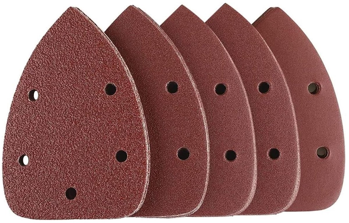 Dailygoods - Schuurpapier Set - 50-delige Set - Diverse Korrelgroottes - 140x90 mm - Voor Multischuurmachines - Hoogwaardige kwaliteit - Geschikt voor