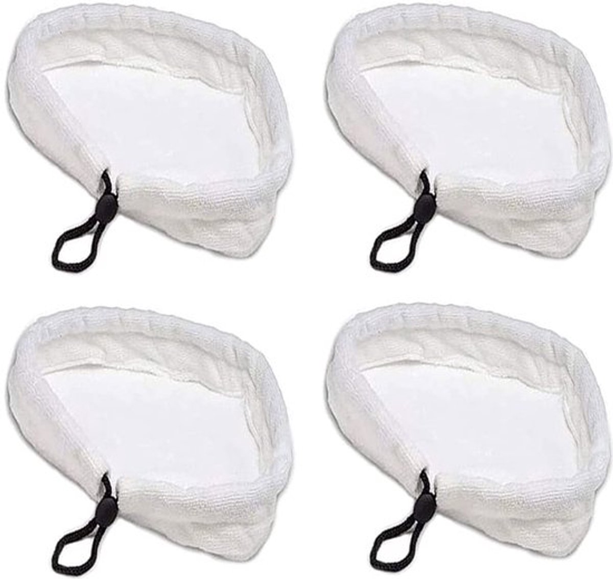 Verpakking van 4 universele stoomreinigers, driehoekig, afwasbaar, voor stoomreinigers