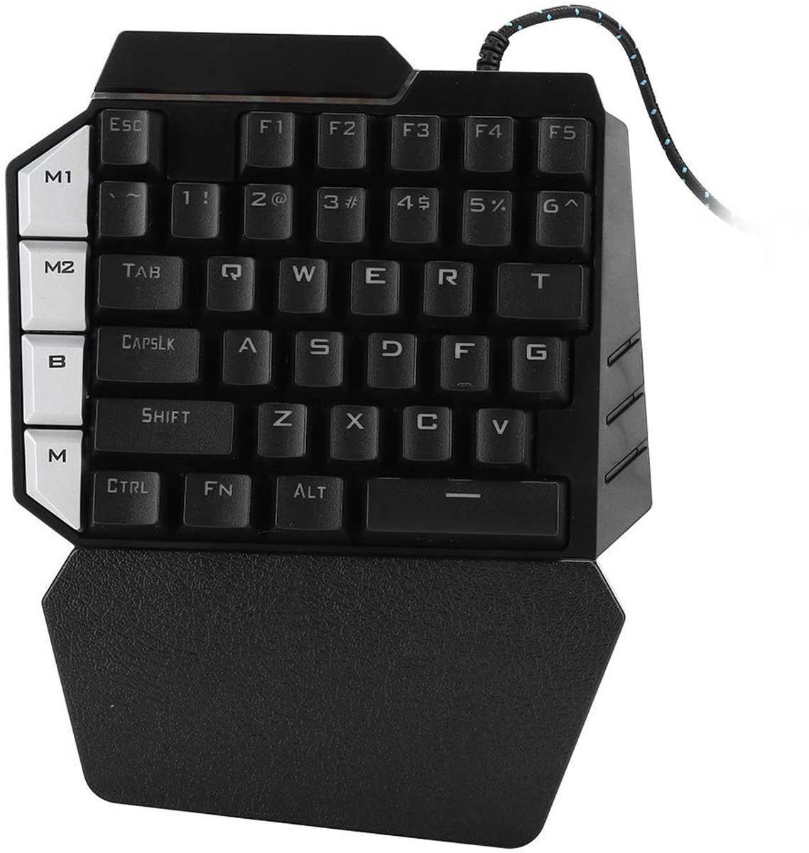 Dailygoods - Eenhandig Gamingtoetsenbord - Mini Mechanisch Toetsenbord - Plug en Play - Draagbaar - 38 Toetsen - Game Access...