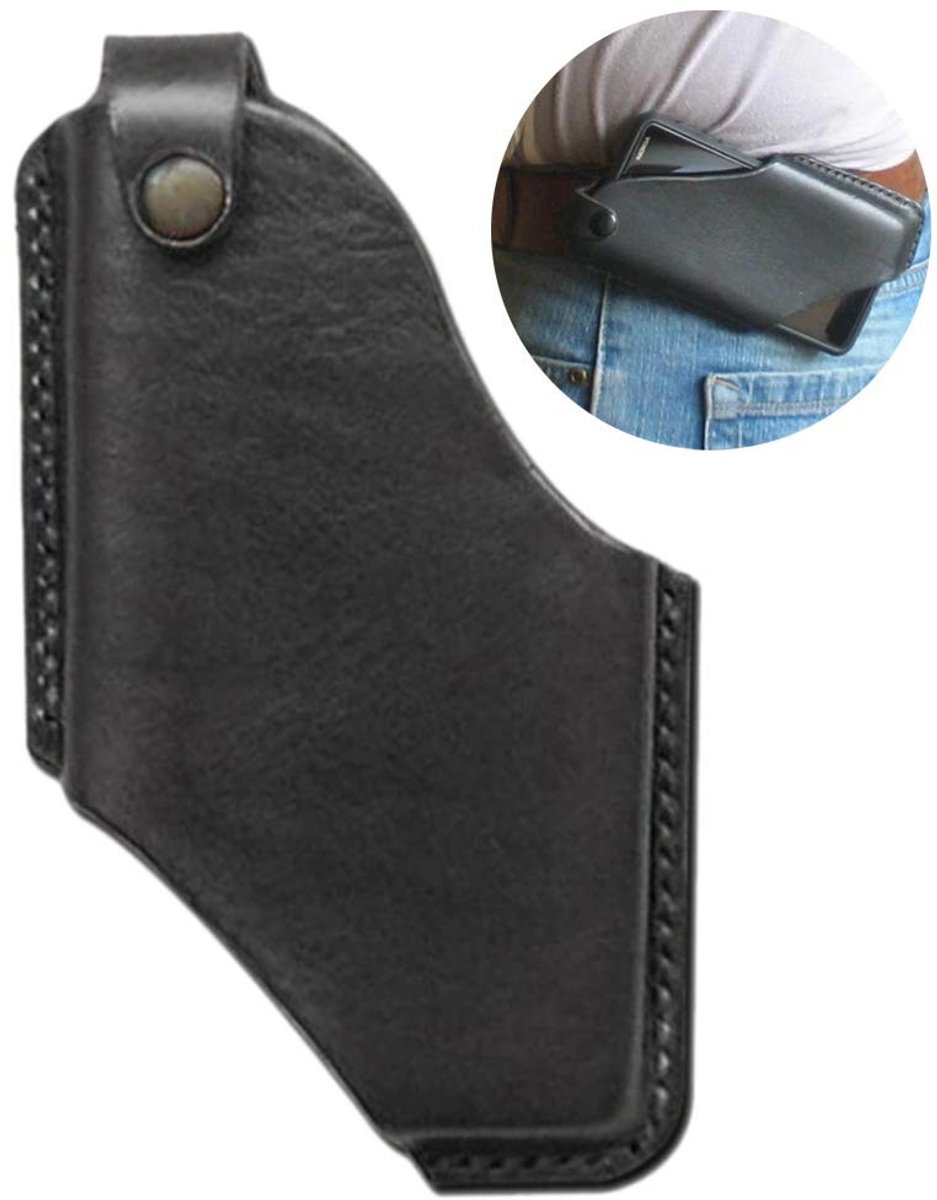 Dailygoods - Riemtasje voor Mobiele Telefoon - Telefoonholster - Vintage - Zwart - Geschikt voor Trainingen - Praktisch en stijlvol