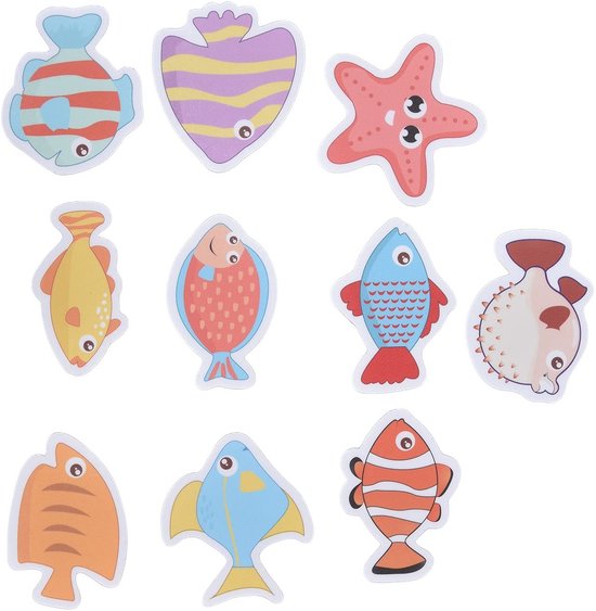 Bad Stickers - Antislip Decals - Veilig Douchen - Vrolijke Vissen - 20 Stuks - Kleurrijk — afbeelding 4