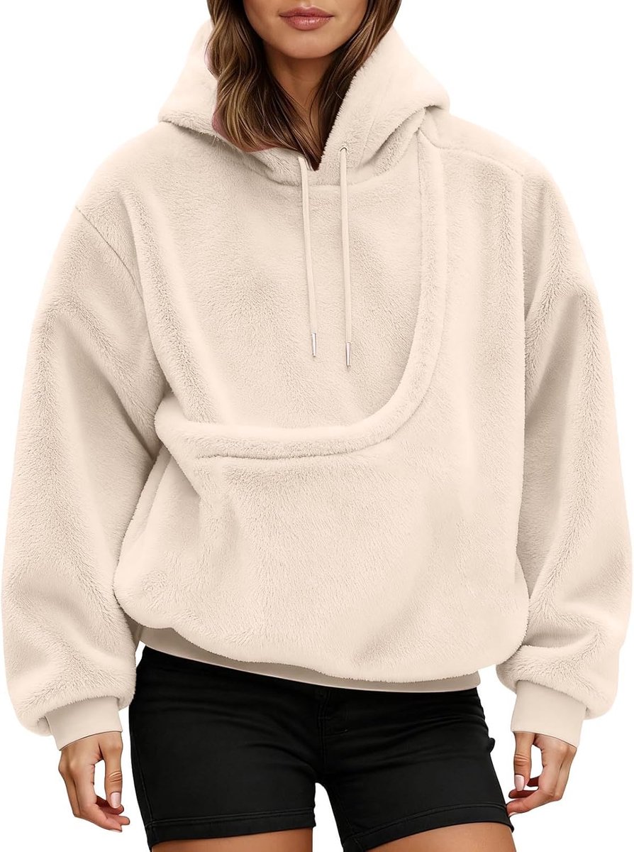 Draagbare Honden Hoodie - Sweater met Zak - Dieren Vervoeren - Geïntegreerde Draagzak - Lange Mouwen - Zwart — cadeau in Cadeau-ideeën - foto 4