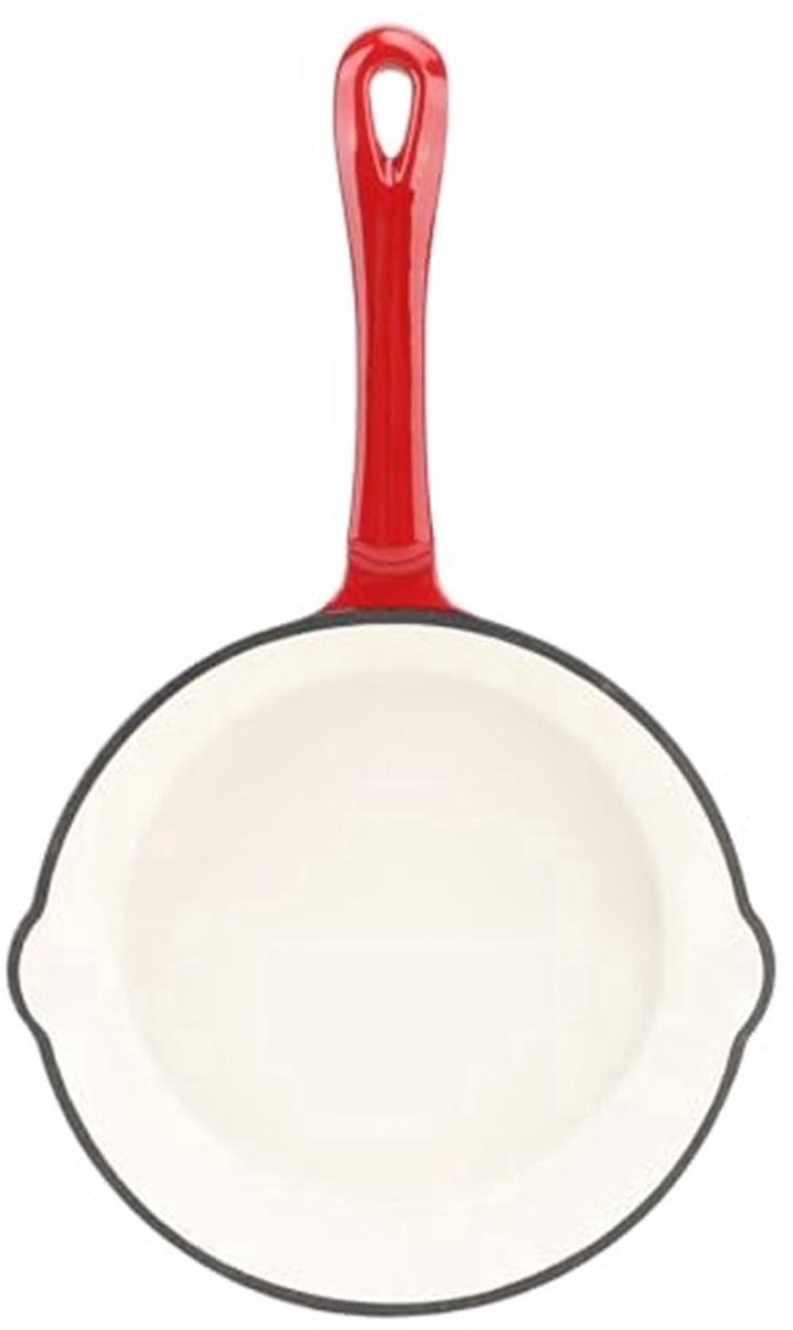Emaillagen Koekenpan 16cm - Gietijzer - Antiaanbaklaag - Voor Oven en Kookplaat