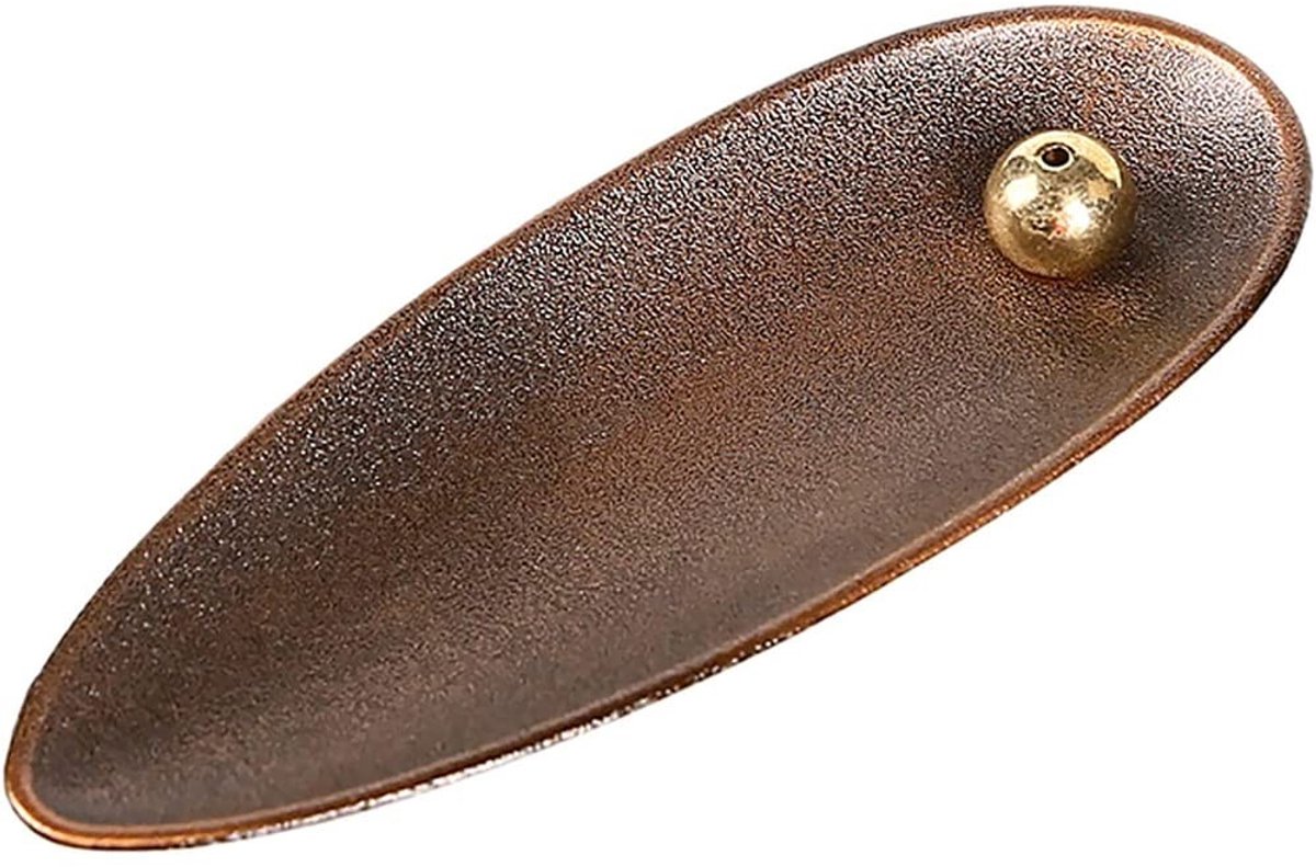 Allecto - Incense Stick Holder - Koperkleurige Incense Burner - Voor Meditatie en Yoga - Aromatherapie - Geurige Sticks - Geschikt voor Thuis - Uni...