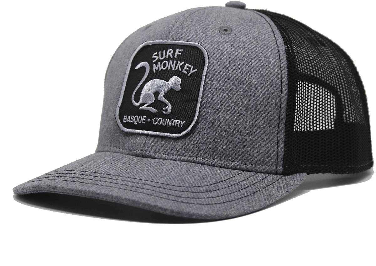 Surf Monkey - Trucker Cap - 6 Panel - One Size - Snapback - Zwartgrijs