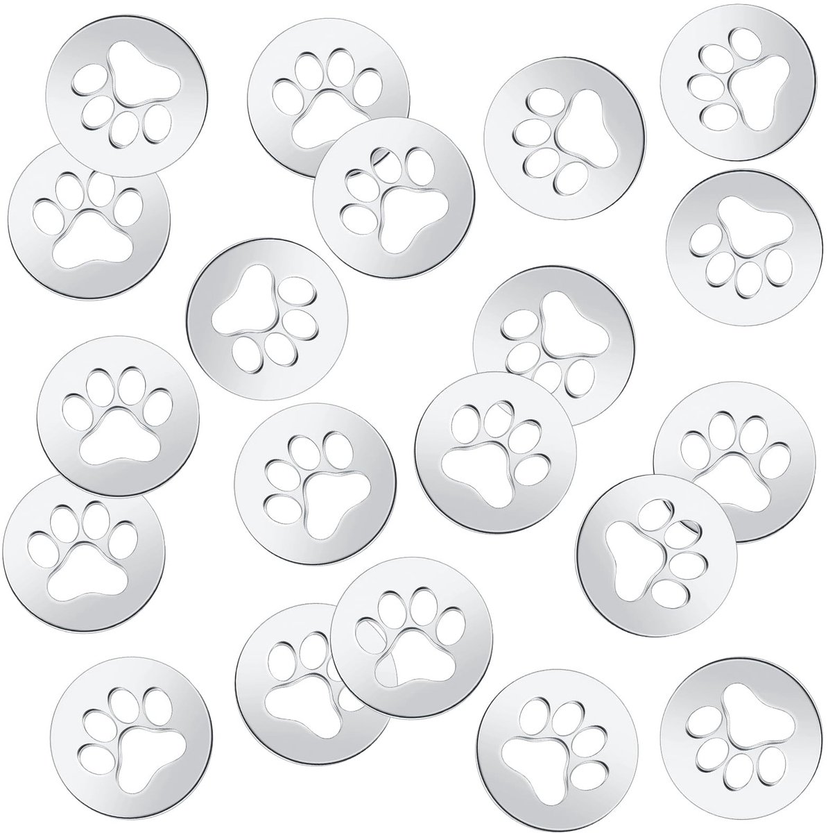 NTHProducts - Shopping Cart Coins - Hondenpoot Motief - Perfect voor Dierenvrienden - Zwart/Wit - Praktische Shopping Tool - Gift voor Hondenliefhebber...