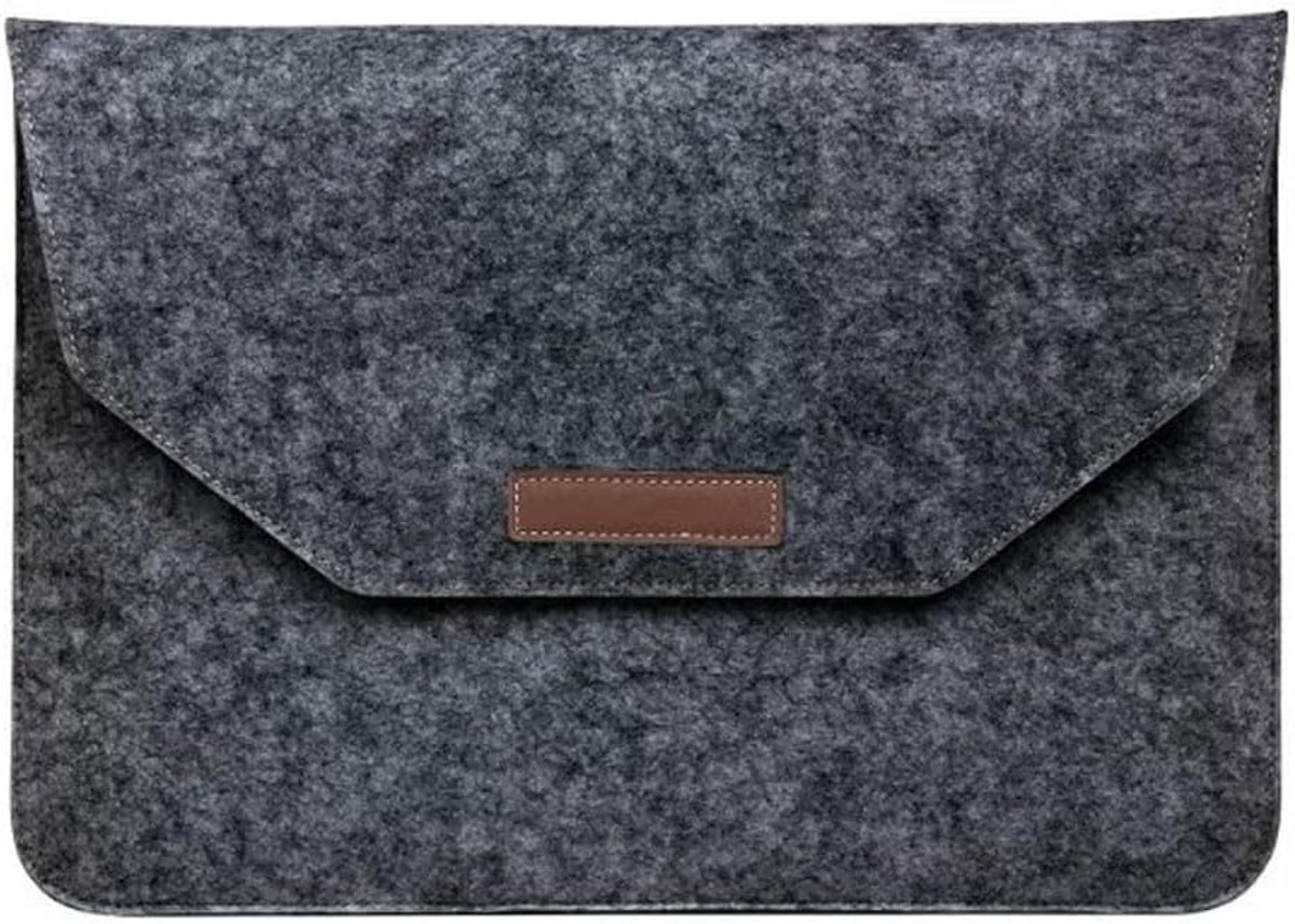 Vilt Laptoptas Tablet Sleeve Ultra Slim Business Draagtas Beschermende Tas (donkergrijs, 13 inch)
