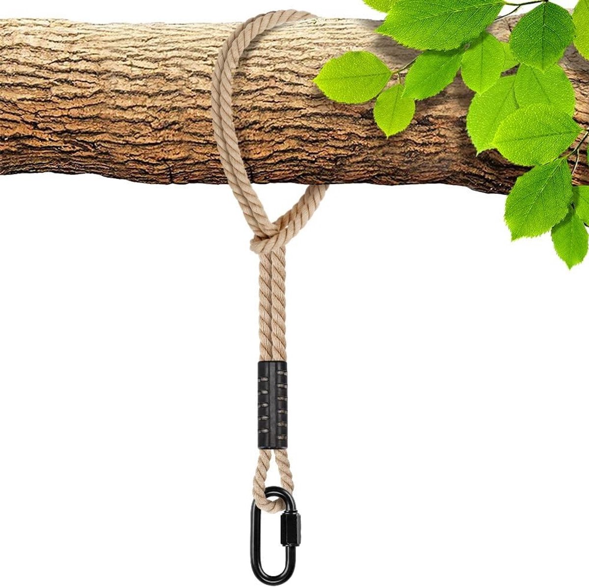 Stevige Hangschommel Touw met 1134 kg Draagvermogen, Perfect voor Buiten, Schommels en Speeltuinaccessoires, 1 Stuk, Off-White