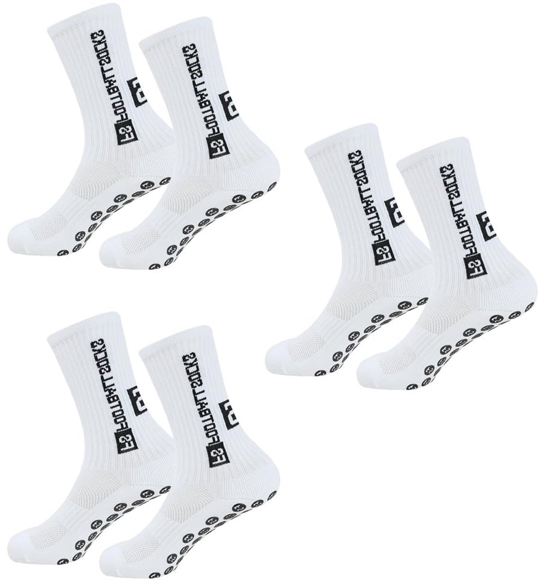NTHProducts - Voetbalsokken - Sportieve Sokken - Non-Slip Grip - Zwart - Geschikt voor Voetbal en Basketbal - Maat 39-45