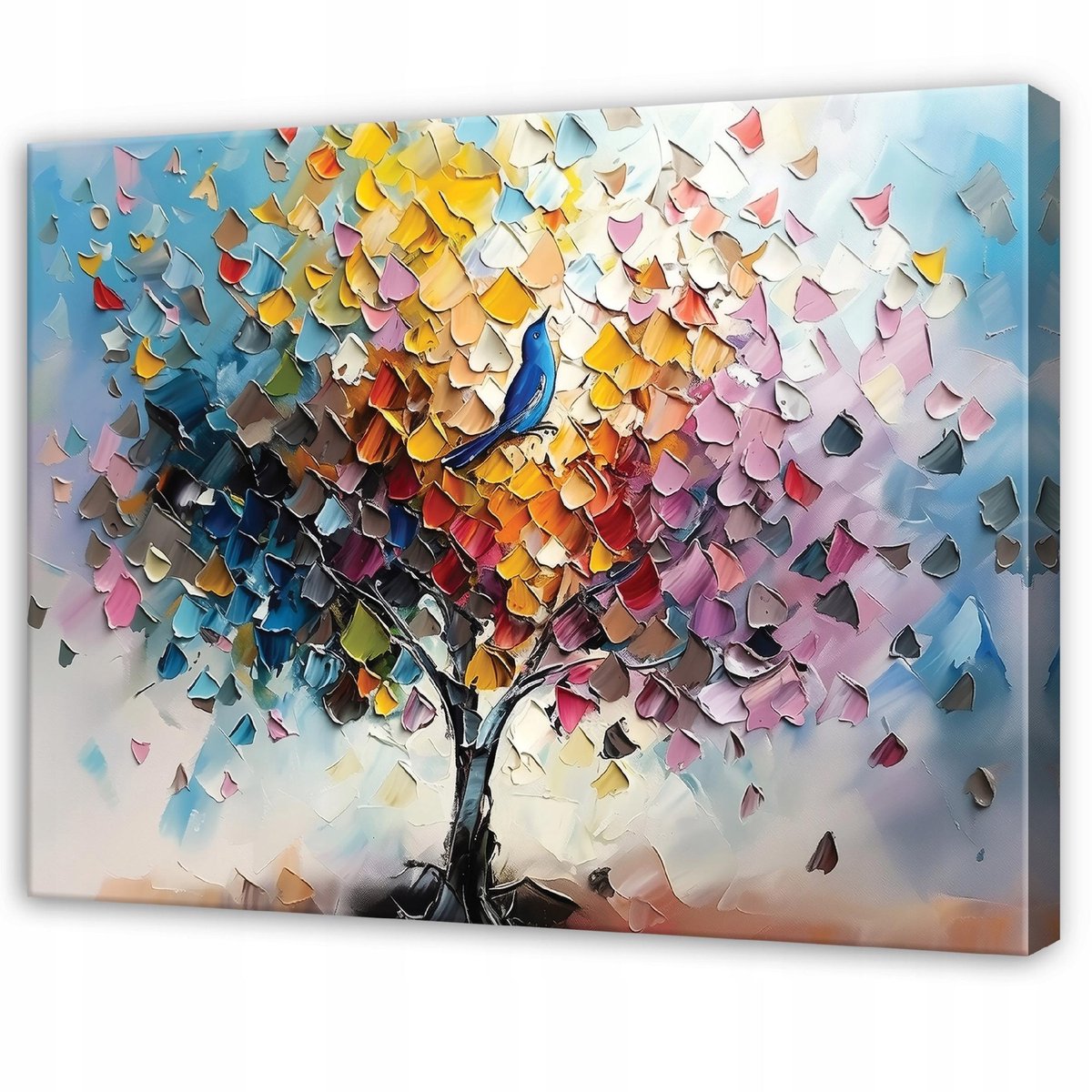 WALLARENA Schilderij op Canvas 60x40 cm - Schilderijen - Canvas schilderij - Boom motif - Voor de slaapkamer van de salon - Op het doek Kleurig