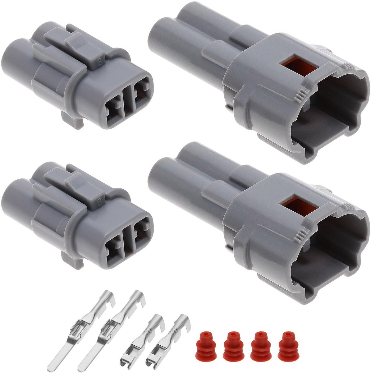 Allecto - Motorfiets Connector Kit - 2-pins Waterdicht - Geschikt voor Yamaha en Triumph - Inclusief Male en Female Connectors - Perfect voor Motoren