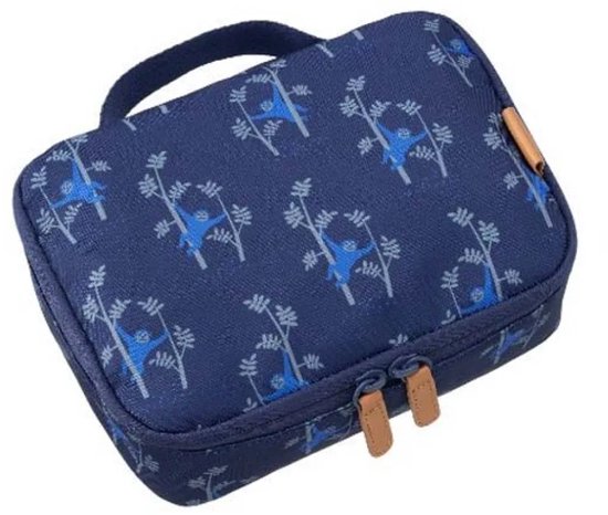 Fresk Kleine Koeltas Kind 2.5 L– Lunchtas Jongens - Thermische Lunch Koeltas - Met Bestekvak - Waterafstotende Lunchtas - Blauw - Monkey van Fresk — afbeelding 5