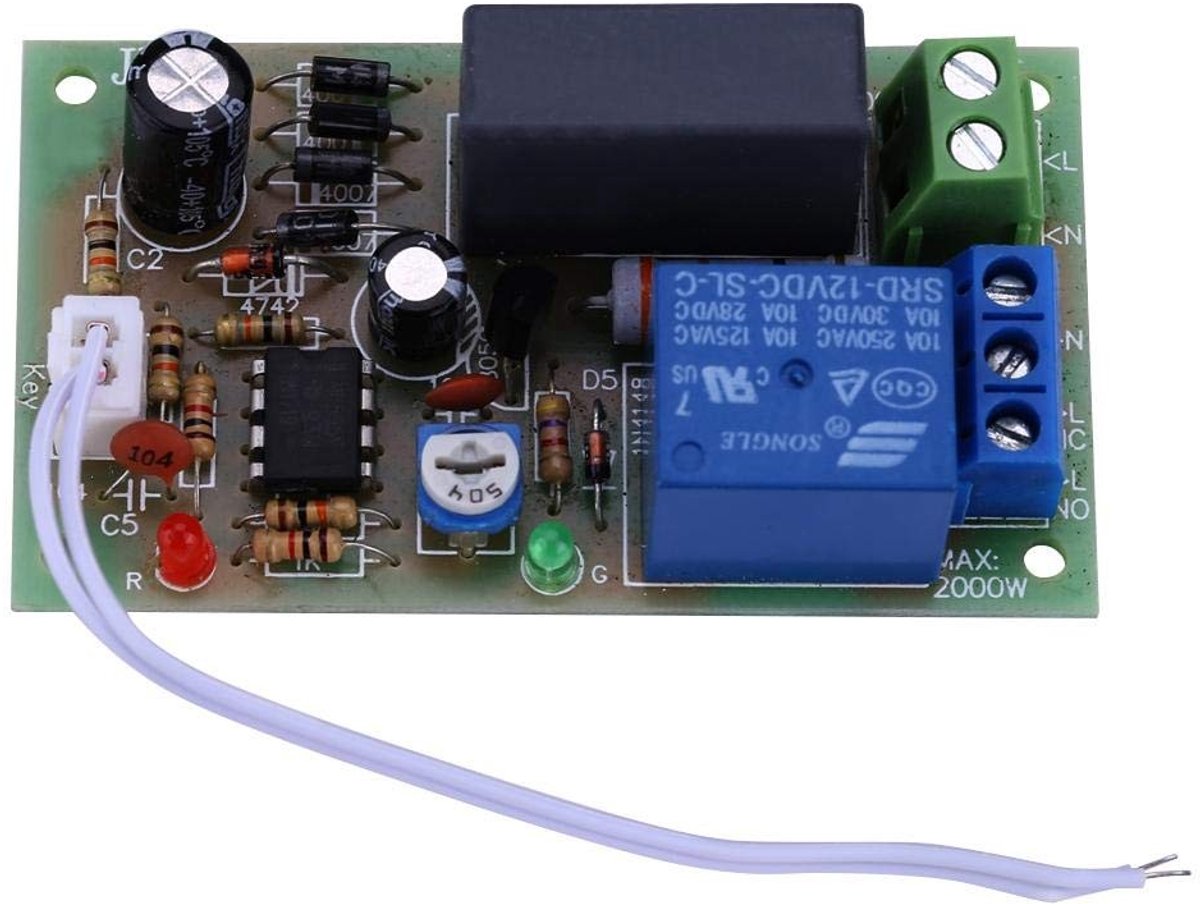 Allecto - AC 220V Timer Delay Switch Module - Verstelbare Timer - 1 Sec Tot 5 Min - Betrouwbare Tijdvertraging - Ideaal Voor Huishoudelijk Gebruik ...